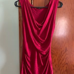Dark red sleeveless blouse